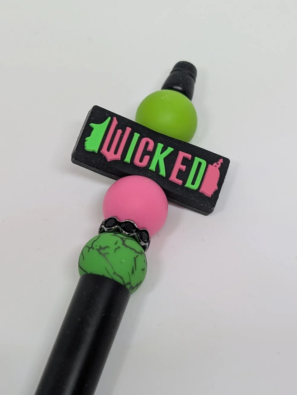 Handmade Wicked Beaded Silicone Focal Bead Pen